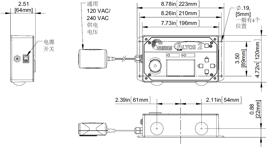 美國(guó)CONCOA公司Altos 2氣瓶壓力報(bào)警器